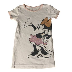 Girls Disney Minnie Mouse t-shirt Size 6 White Pink